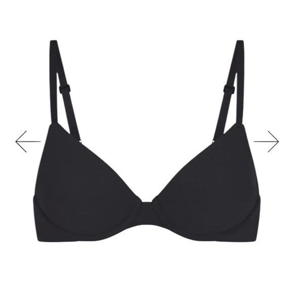 SKIMS Fits Everybody T-Shirt Demi Bra – Onyx | 36DDD - Picture 2 of 5